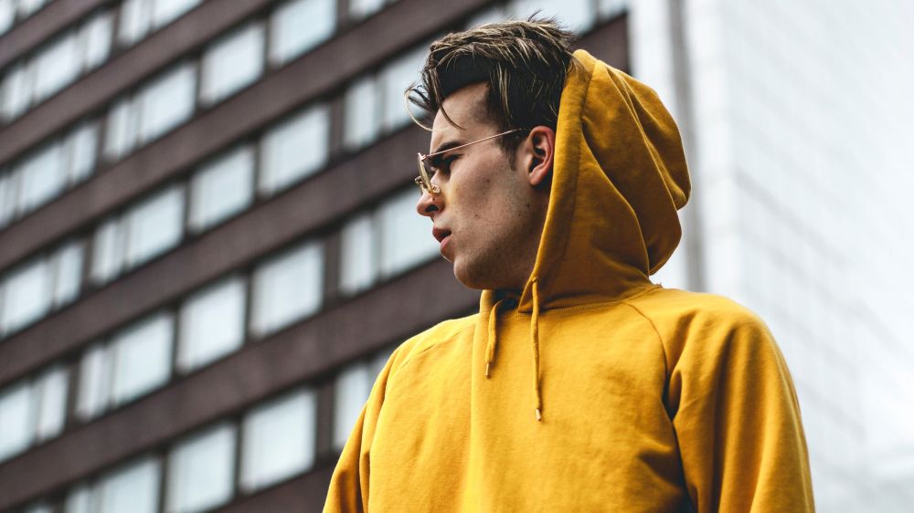 Photography Of Guy Wearing Yellow Hoodie 1183266